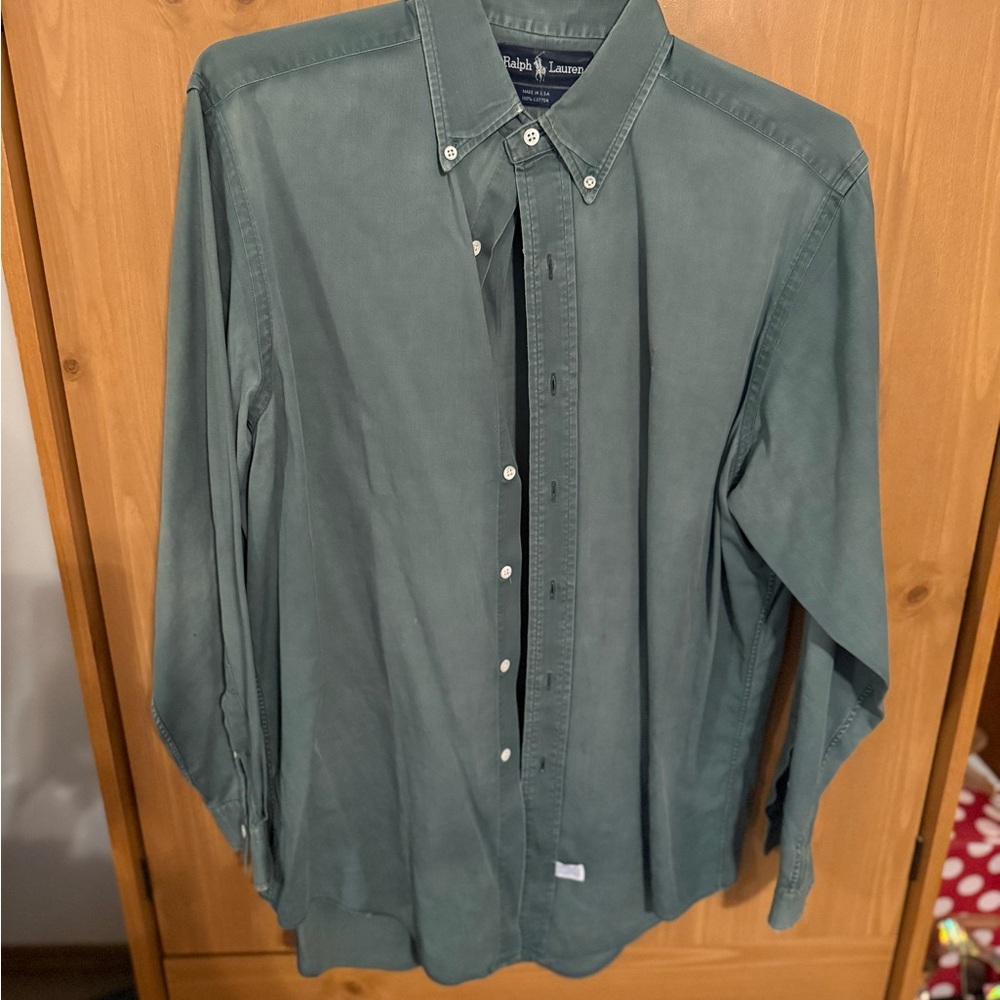 Ralph Lauren Men's Green Dress Shirt